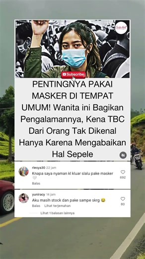 Penting Pakai Masker Cegah Penyakit#KesehatanDiri#WaspadaTBC#HalSepele