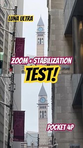 DJI Osmo Pocket 4P vs Insta360 Luna Ultra Zoom + Stabilization Test