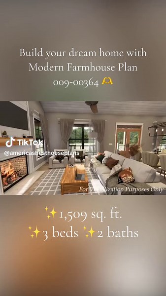 Looking to build your dream home? Explore over 20,000 house plans in various sizes & styles with the link in our bio! 🏡✨ #fyp #houseplans #housesoftiktok #dreamhome #modernfarmhouse #farmhousestyle #houseplan #housetour #foryou #farmhouse