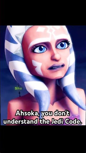 Ahsoka, you don't understand the Jedi Code.#cartoon #ahsoka #shorts #shortvideo #series #fouryou