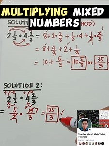 69 reactions · 27 shares | Multiplying Mixed Numbers(2 Methods)‼️ ✅Watch until solution 2 #grade7math #grade8math #grade9math #grade10math #Grade11math #Grade12math #collegestudent #collegemath #mathematics #math #mathtutor #mathematician #mathfun #mathhelp #mathtrick #mathisfun #mathteacher #TeamHilas #TeamSolid #viralvideo #viralpost #LETReview #CivilServiceReview #StarsEverywhere | Math Teacher Mario | Facebook