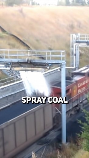 Why do they spray coal on trains? #coal #coaltrain #coaltransport #coalmining #mining #coalmine #trains #coalplant #combustible #explosion | Drillage Time