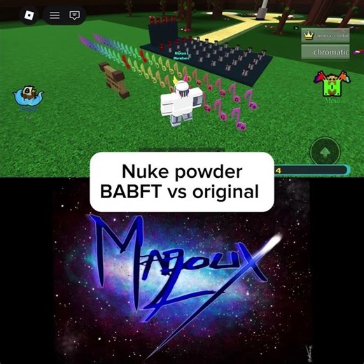 “Nuke powder” babft vs original #geometrydash #gd #roblox #babft