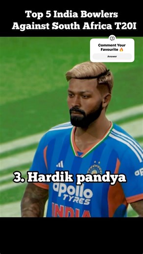 Top 5 Indian Bowlers against South Africa | IND VS SA T20 | Cricket 26 Game play #cricket26 #shorts