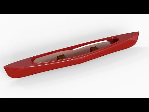 「DESIGN 164」 How to design a CANOE ( 3D MODEL) by Solidworks