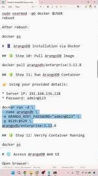 Docker & ArangoDB Setup on Ubuntu 24.04 LTS 🚀 Full Guide #docker #arangodb #ubuntu24 #devops