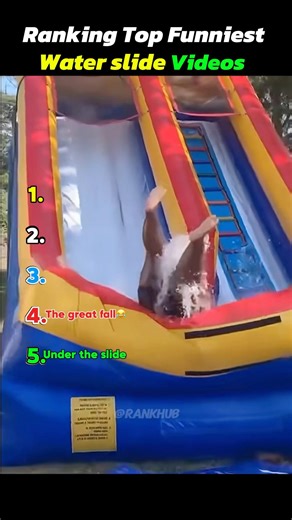 RANKING TOP FUNNIEST WATER SLIDE VIDEOS😂