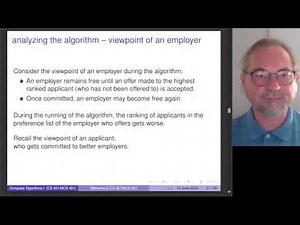 analysis of the Gale-Shapley algorithm to solve the stable matching problem