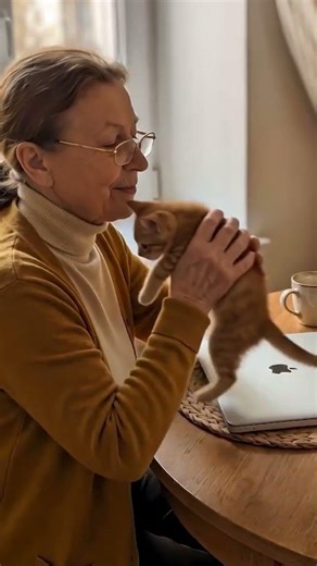 She came to type one letter. He came to be held. 💻🐱