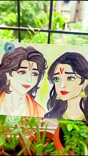 Beautiful Radha Krishna Drawing ❤️