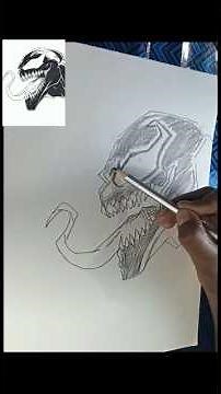"Venom Drawing Timelapse | Epic Marvel Art Shorts 🕷️🎨"