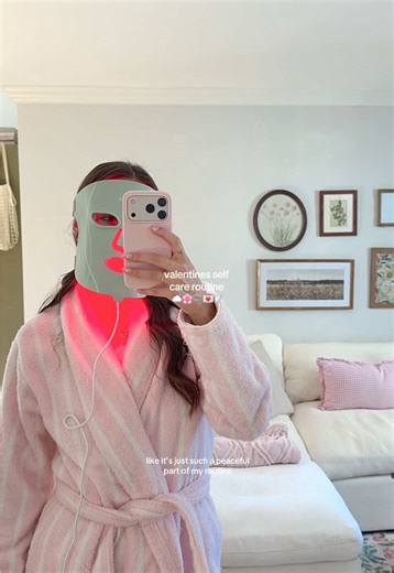 my self care routine- valentines edition 🌸🧴 with @Nanoleaf red light therapy 🤍 the perfect way to invest in yourself & your skin! you can use code ALYSSA15 for 15% off !! #nanoleaf #nanoleafvalentines #selfcare #nanoleaffacemask #nanoleafwand