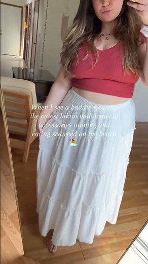 Beach vibes & boho style | Summer deals on flowy skirts #beachfit #bohostyle