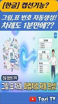 [Korean] Caption (Figure, Table Number, Table of Contents Automatically Generated)