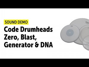 Code Drumheads: Zero Coated Snare, Blast Coated Bassdrum