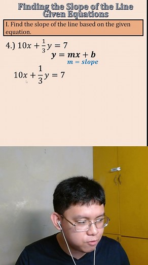 Finding the Slope of the Line Given the Equation [Example 4] #MathWithTeacherJustin #Math #TikTokQuiz #LearnItOnTikTok #TikTokSkwela #EduWow #EduTokPh