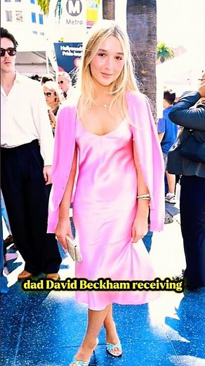 Harper Beckham Steals the Spotlight in Chic Pink Look at David Beckham’s Hollywood Walk of Fame..