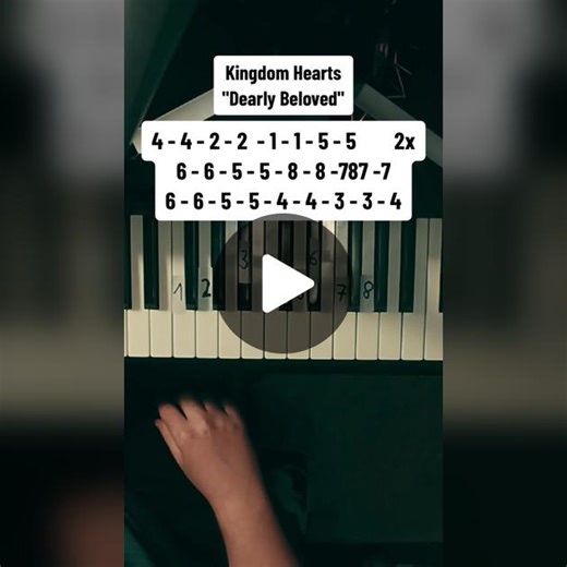 Kingdom Hearts Dearly Beloved Piano 🎹 Tutorial #kingdomhearts #dearlybeloved #piano #tutorial