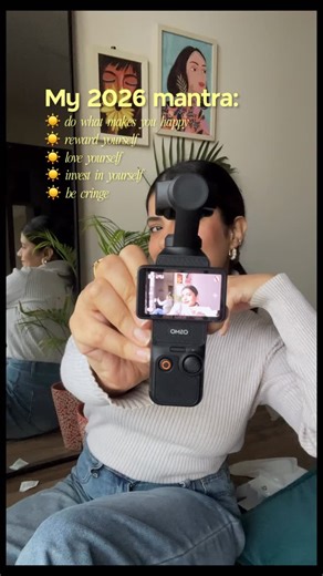 Dia Wadhwa | Fashion & Lifestyle✨ on Instagram: "Proof that dreams come true when you’re the one in charge. Little Dia would be so proud of us! Spending adult money feels amazing.💖⭐️ [ DJI Osmo Pocket 3, Creator Combo, vlogging camera 2026, cinematic unboxing, 4K stabilization, pocket gimbal, content creator essentials, tech aesthetic, aesthetic unboxing, dreamy visuals, high quality footage, lifestyle tech, adult money spending, self-gifted, goal reached, investing in myself, tech girlie, dail