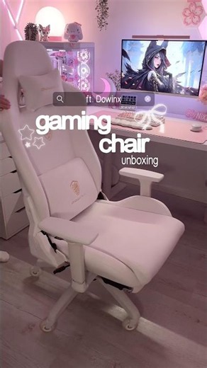 Unboxing this beautiful white gaming chair from Dowinx 🤍 #dowinx #dowinxgamingchair #gamingchair