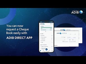 Request your Cheque Book easily on ADIB Direct App