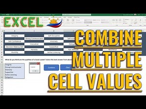 Excel Combine Multiple Cell Values Into One VBA