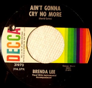 Brenda Lee - Ain't Gonna Cry No More / It Takes One To Know One