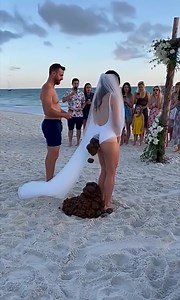 Bride's dress completely fell off during the ceremony #wedding #fail #viral | Man Man