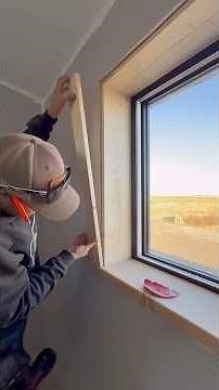Installing pine window jamb extensions & casing at our new HQ 💯 #PostFrame #Finishing