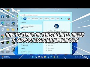 How to Repair Or Reinstall Intel Driver & Support Assistant in Windows