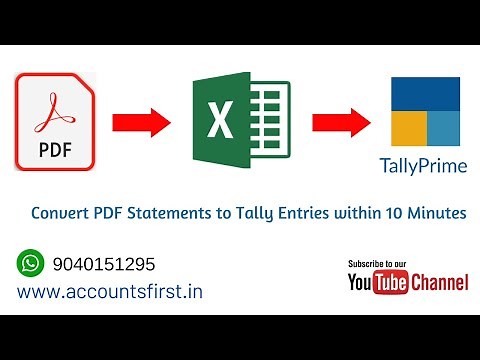 How To Import Any PDF Bank Statements To Tally | PDF To Tally Prime | PDF To Tally| Accounts First