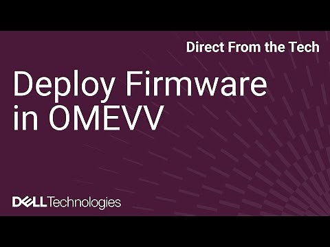 Deploy Firmware With OpenManage Enterprise for VMware vCenter (OMEVV)