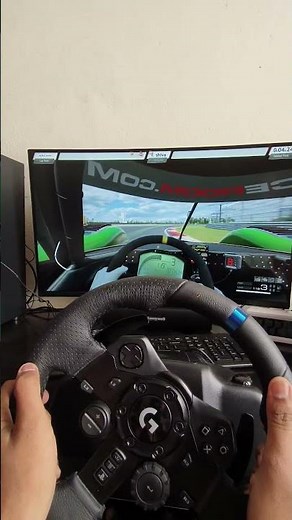 Logitech steering wheel play in raceroom racing experience/#logitech #gameplay #cargames