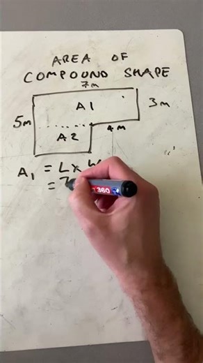 Area of compound shape #maths