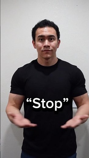 Learn ASL “Stop” #americansignlanguage #asl #deaf #hardofhearing #english #education #learn #fun