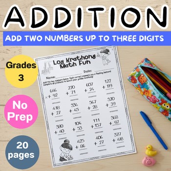 Add Two Numbers Up to Three Digits | Grade 3 Math Worksheets | Addition Practice