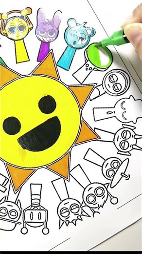 Sprunki + Stickers ✨#sprunki #shorts #coloring #trending