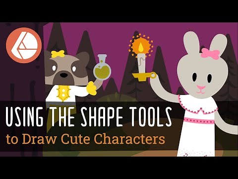 Using the Shape Tools to Draw Cute Characters | Basic Affinity Designer Tutorial