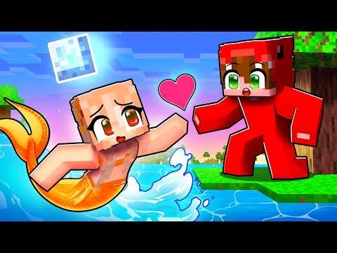 Falling in LOVE with a MERMAID in Minecraft!