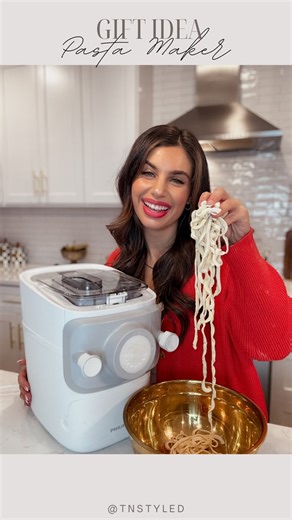 GIFT IDEA! 🍝 this is one of my favorite gifts! If you or someone you know is a pasta lover this is the best gift ever and it’s on sale for black Friday!!! Comment PASTA and I’ll send you the link directly. It comes in two sizes and makes it extremely easy to make pasta. It also comes with a ton of attachments so you can make a bunch of different types of pasta. All you need is some flour, egg yolk and water! The price right now is also 🙌🏻 You can also win on of two $500 gift cards so you can 