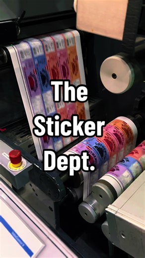 How we make our stickers!This is what quality branding looks like in motion. #StickerPrinting #BrandingMatters #thestickerdept