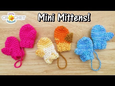 Miniature Mittens Ornament - Crochet Pattern & Tutorial