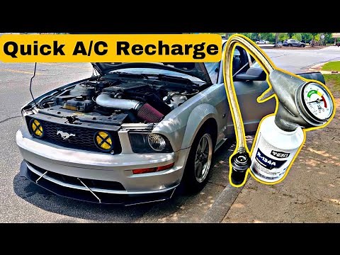 S197 2005-2009 Ford Mustang GT A/C recharge with a can
