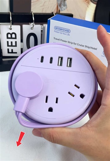 Ever get to your hotel or cruise and realize… there’s only ONE outlet? 😤 This NTONPOWER travel power strip fixes that. 3 AC outlets 4 USB ports (yes, 2 USB-C). Phones, tablets, earbuds — all charging at once. Compact, lightweight, and the cord wraps neatly around. Perfect for travel, cruises, hotels, or carry-on bags. One plug. Everything powered. Tap the cart 🛒 #TravelEssentials #CruiseEssentials #TravelPowerStrip #USBc #TikTokTravel