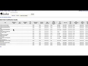 Batch Item Modification in KOHA