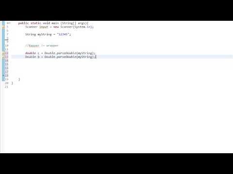 Beginners Java, Lesson 13, Wrapper Classes, simple methods, using strings, parsing numbers