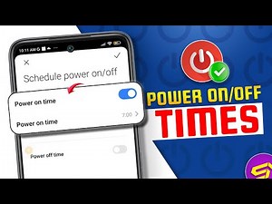 How To Schedule Power On & Off Times On Xiaomi Phones | Schedule Automatic Shutdown of MIUI Phones