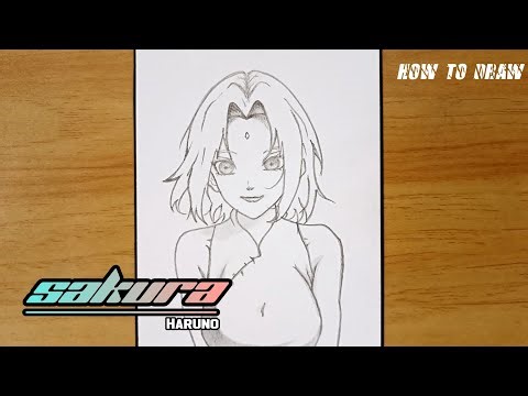 How to draw SAKURA HARUNO step by step