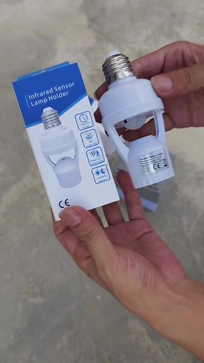 120° PIR Human Induction Motion Sensor LED Night Lamp Infrared sensor lamp holder E27 Socket Base AC 85V-265V Delay Time Adjustable Switch Bedroom light Corridor light induction light Door light#pir #motionsensor #lampholder #adjustable