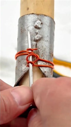 The Process of Binding Wire to Tool Handles Using the Coiling Technique #shorts
